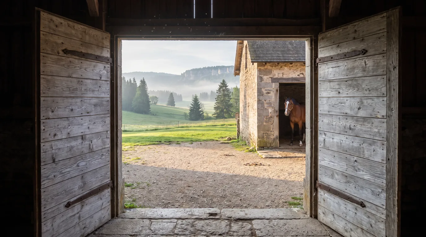 Entrée, Haras du Marronier, centre équestre à La Terrasse